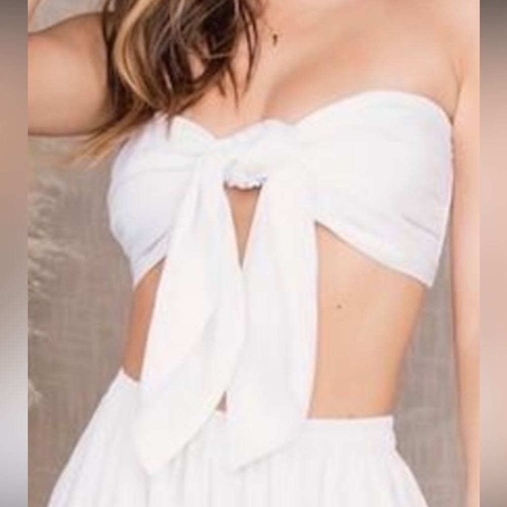 Tie front tube top